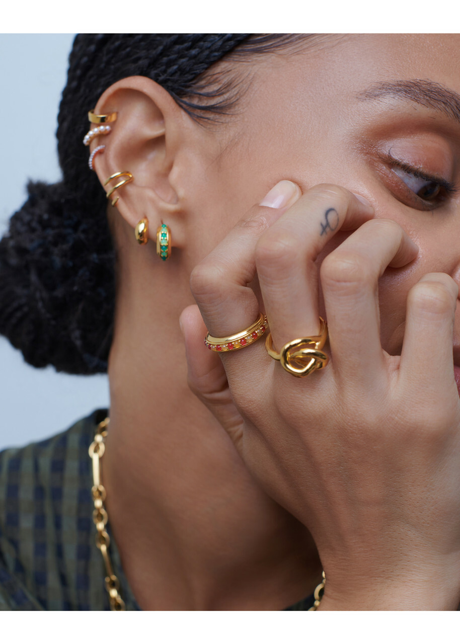 Missoma Hot Rox 18kt Gold-plated Vermeil Ring