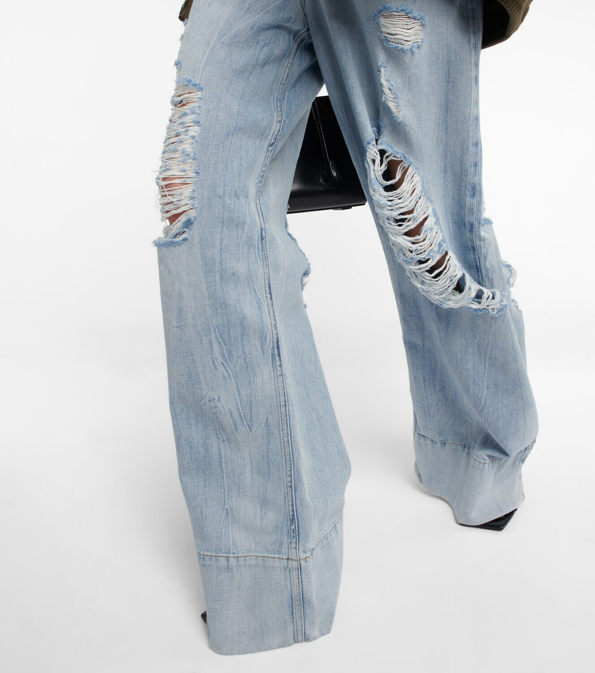 Givenchy - Distressed wide-leg jeans Givenchy