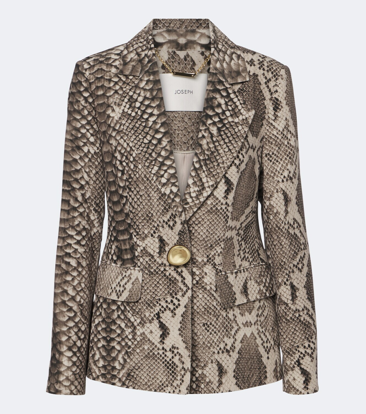 Joseph Birch snake-print satin twill blazer