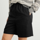 Nothing Written Women's Pale Linen Shorts in Black