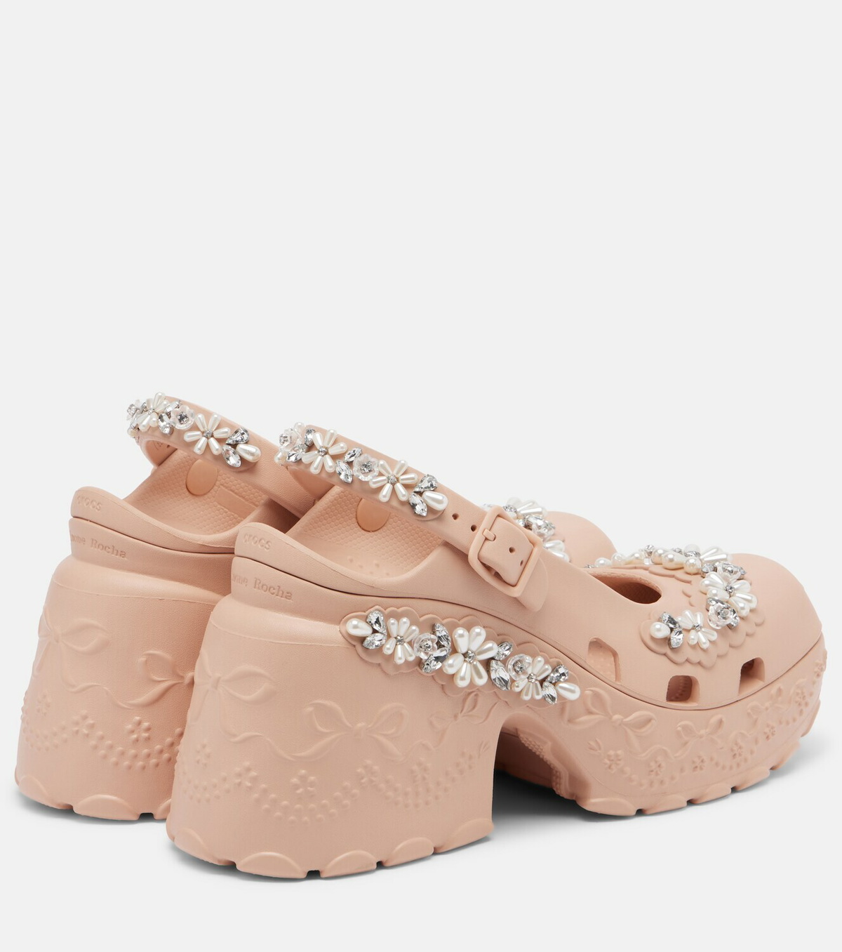 Simone Rocha x Crocs embellished slingback pumps