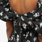 KITRI Women's Olga Tie Back Mini Dress in Black Mono Floral