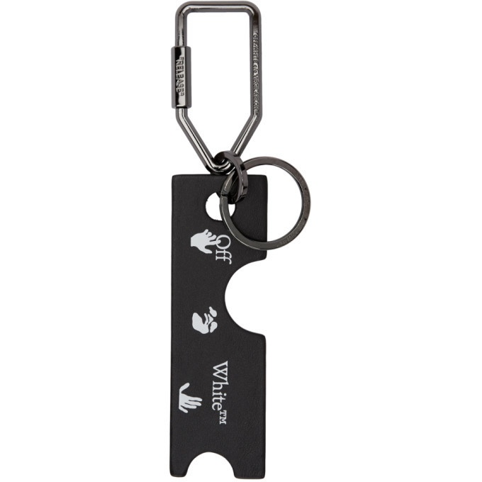 Photo: Off-White Black Logo Label Keychain