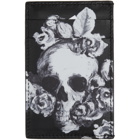 Alexander McQueen Black Roses and Skull Card Holder