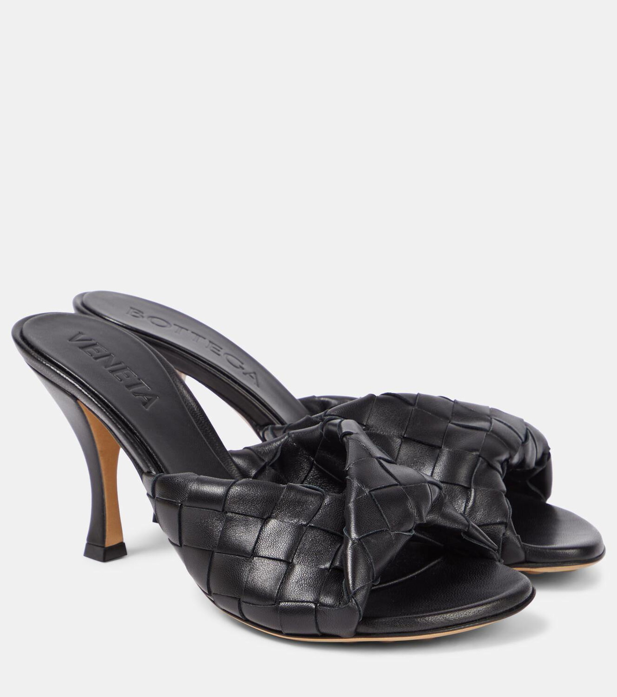ボッテガヴェネタ Bottega Veneta Blink Mules BOTTEGA VENETA Blink twisted intrecciato leather mules | NET