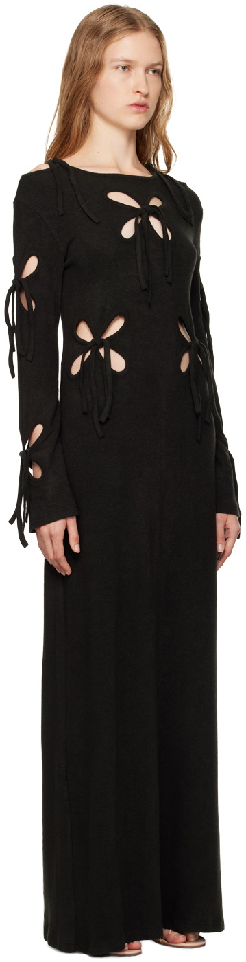 J.Kim Black Petal Maxi Dress