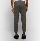 visvim - High-Water Slim-Fit Tapered Linen-Blend Trousers - Men - Charcoal