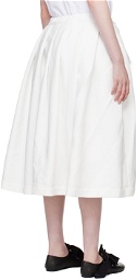 Black Comme des Garçons White Cutout Miniskirt
