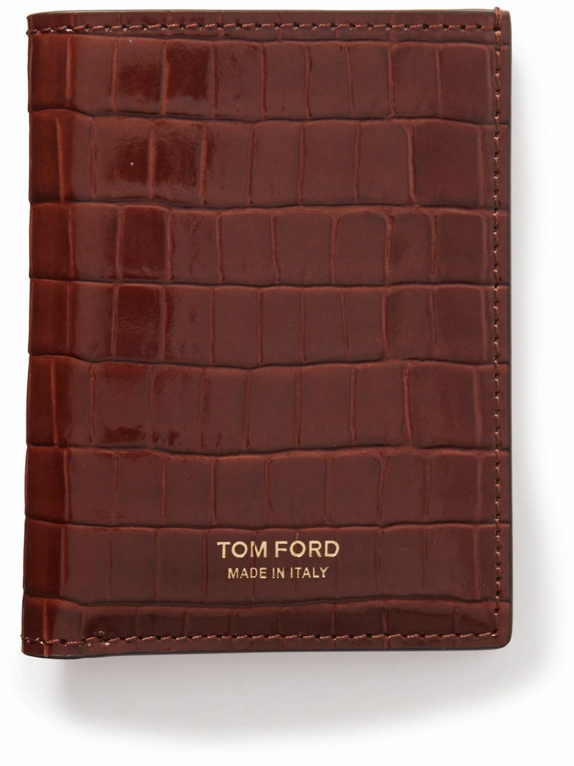 TOM FORD - Croc-Effect Leather Bifold Cardholder TOM FORD
