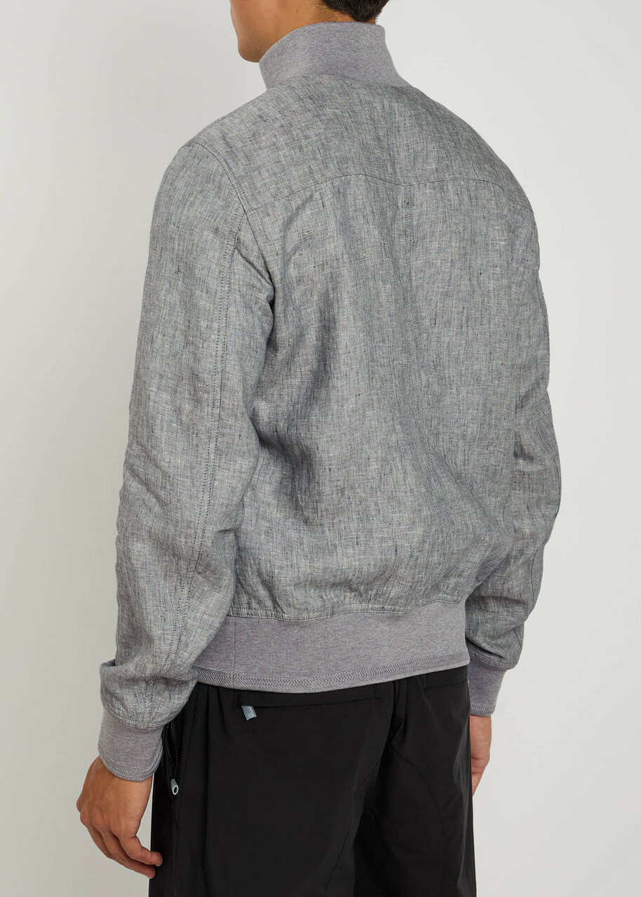 Dolce & Gabbana Linen Blazer Grey