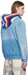 COÛT DE LA LIBERTÉ Blue Killian Crochet Grany Square Hoodie