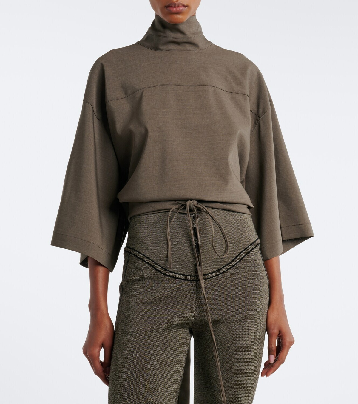 Jacquemus Havana tie-detail wool top
