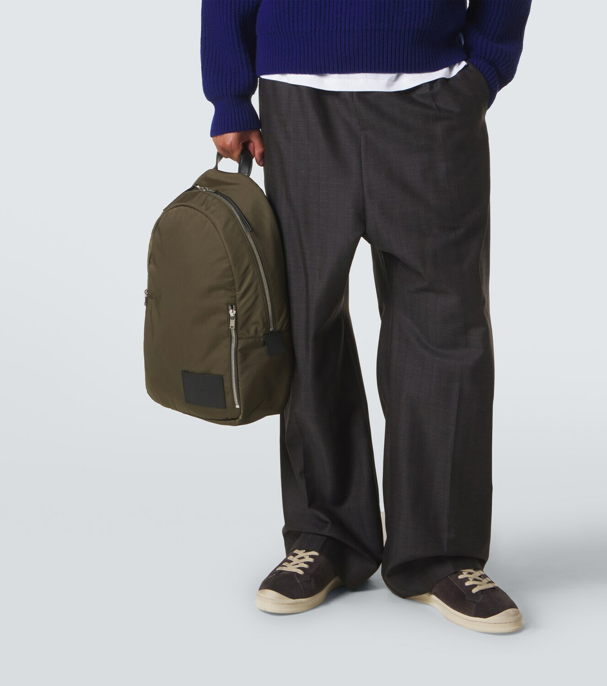 Jil Sander Leather-trimmed backpack