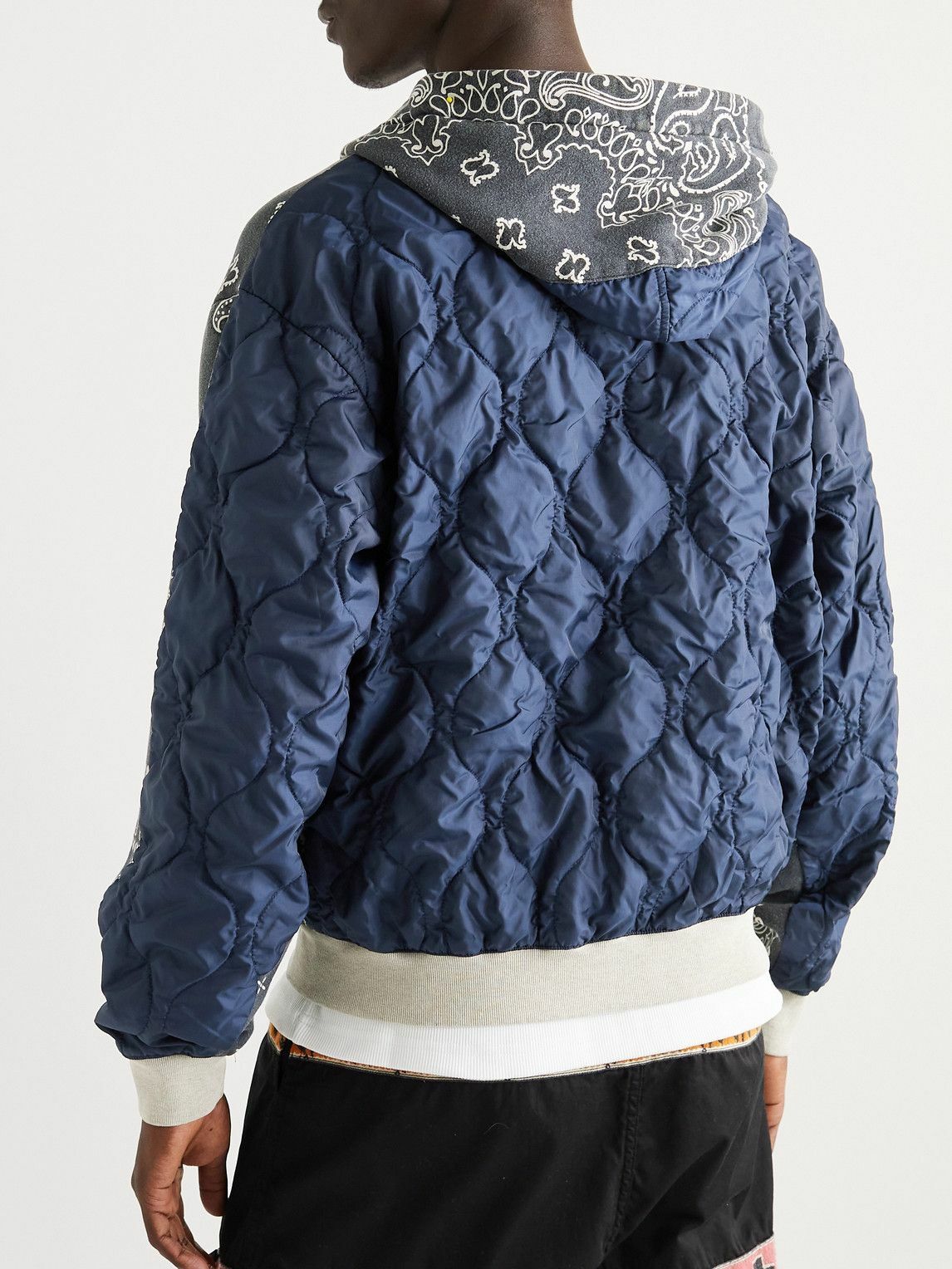Stone Island Logo-appliquéd Garment-dyed Cotton-jersey Zip-up Hoodie in
