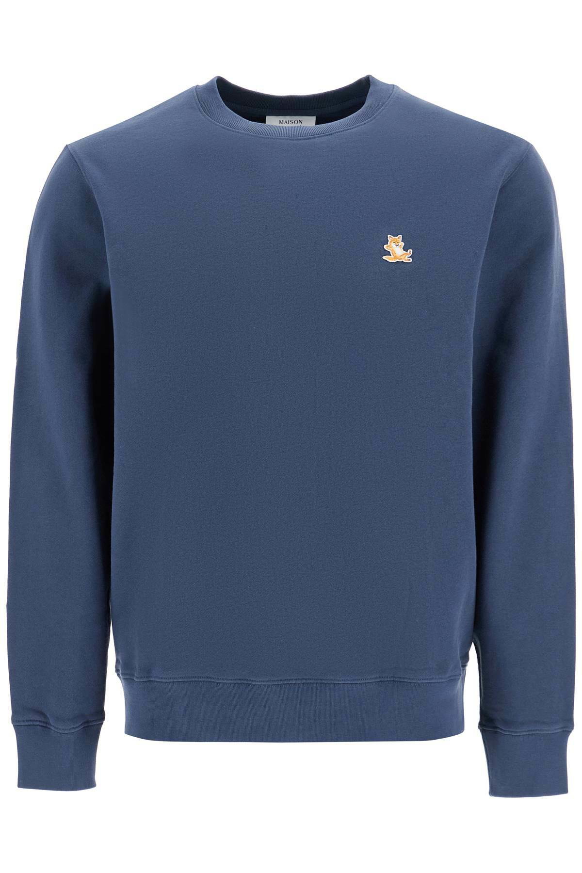 MAISON KITSUNE 'chillax fox patch sweat Blue Maison Kitsune