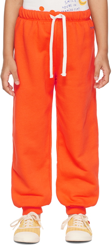 Photo: TINYCOTTONS Kids Orange 'Tiny' Lounge Pants