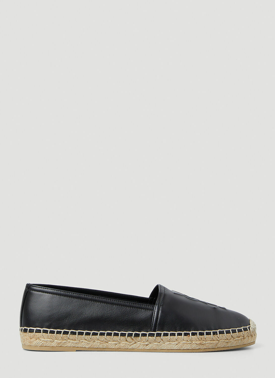 Saint Laurent YSL Embossed Flat Espadrilles