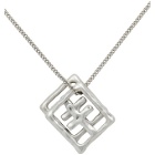 Ksubi Silver Dripps Box Cross Necklace