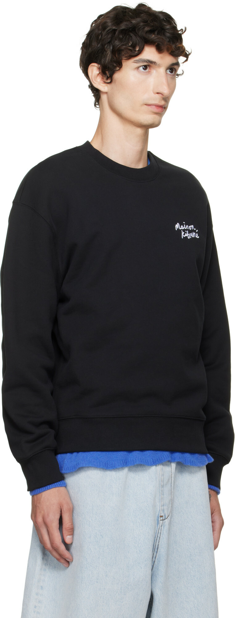 Maison Kitsuné Black Handwriting Comfort Sweatshirt