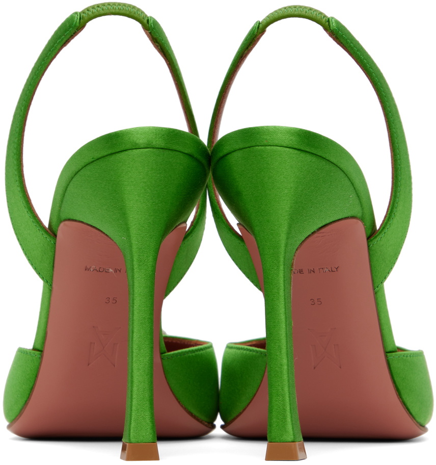 amina muaddi green heels