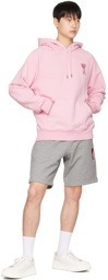 AMI Paris Pink Ami De Cœur Hoodie