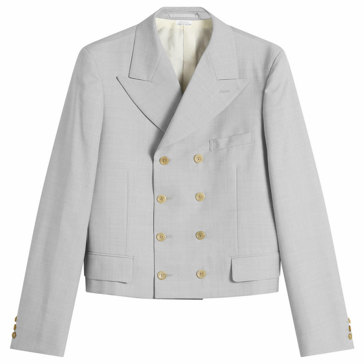 Comme des Garçons Homme Plus Men's Structured Jacket in Light Grey