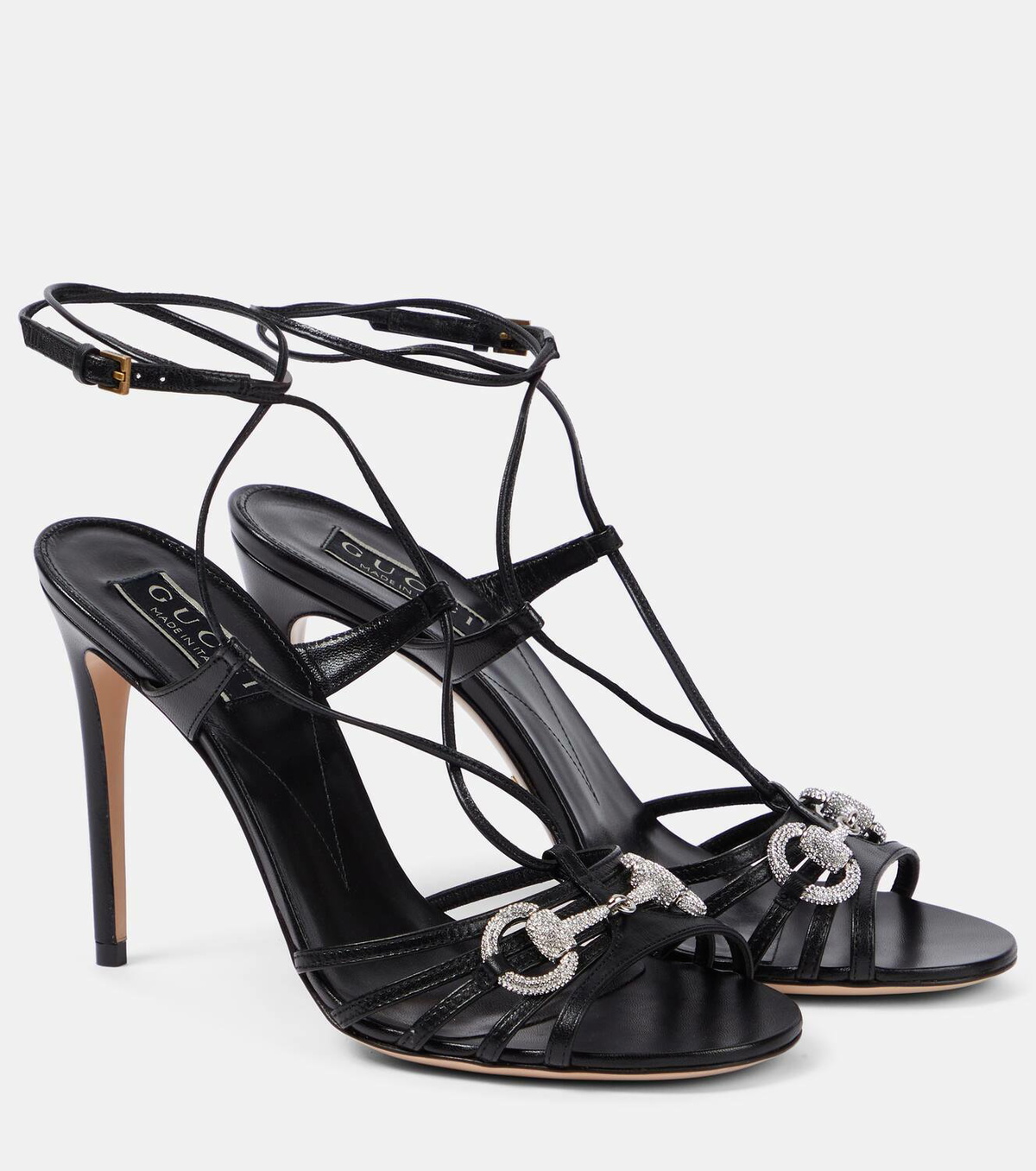 GUCCI IT Size 40 Sandals Heart 黒 履き易い 2A 靴