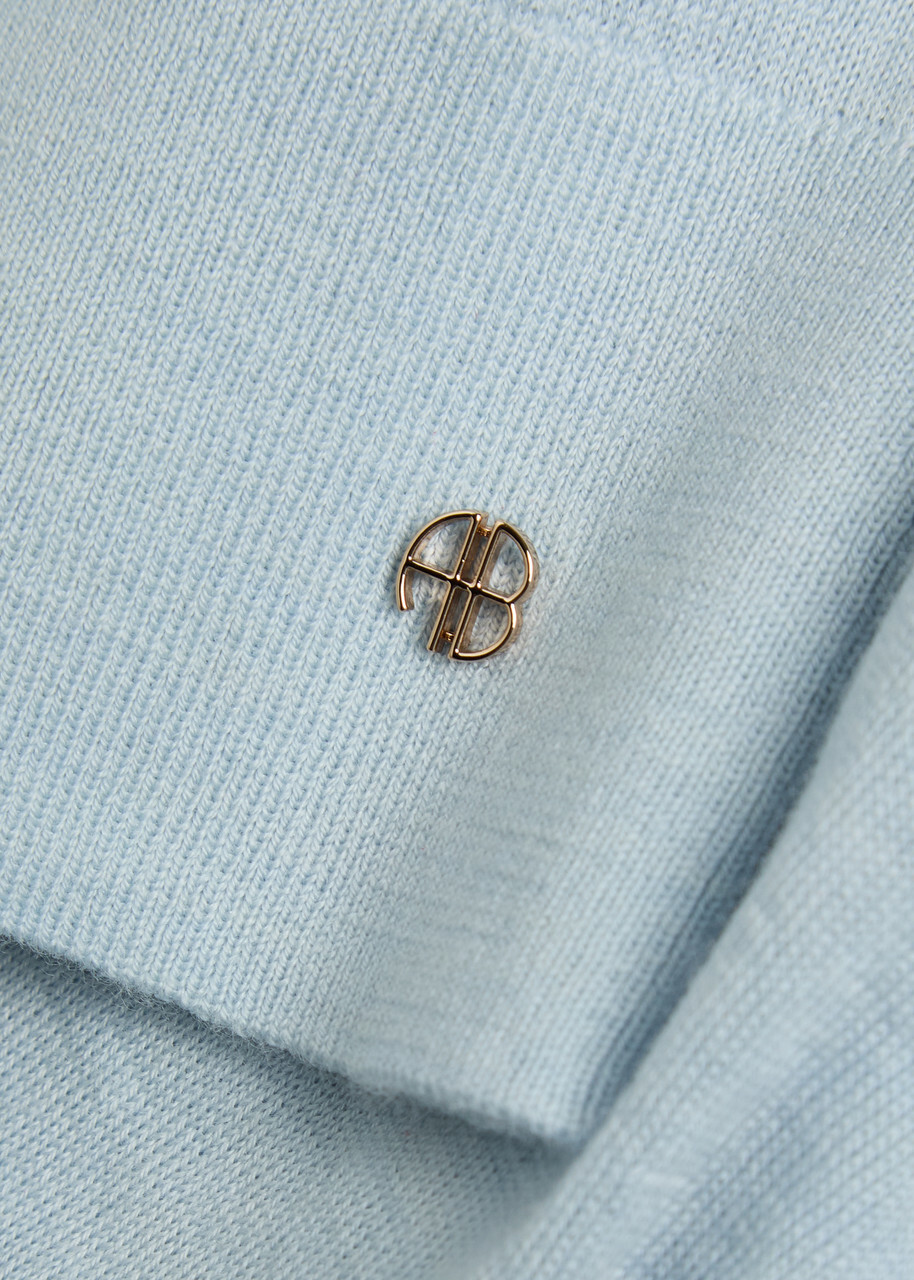 Anine Bing Moni Wool and Cashmere-blend Tank top Light Blue