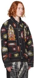 Who Decides War Black Embroidered Denim Jacket
