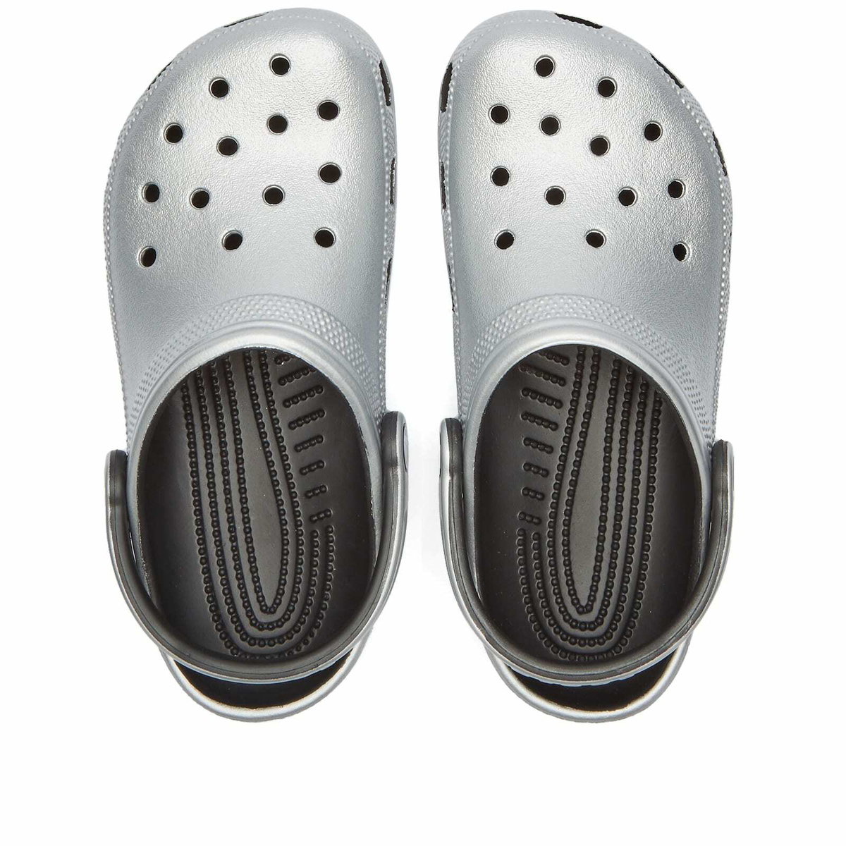 Crocs Classic Metallic Clog in Silver Metallic Crocs
