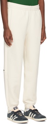 Lacoste White Embroidered Lounge Pants