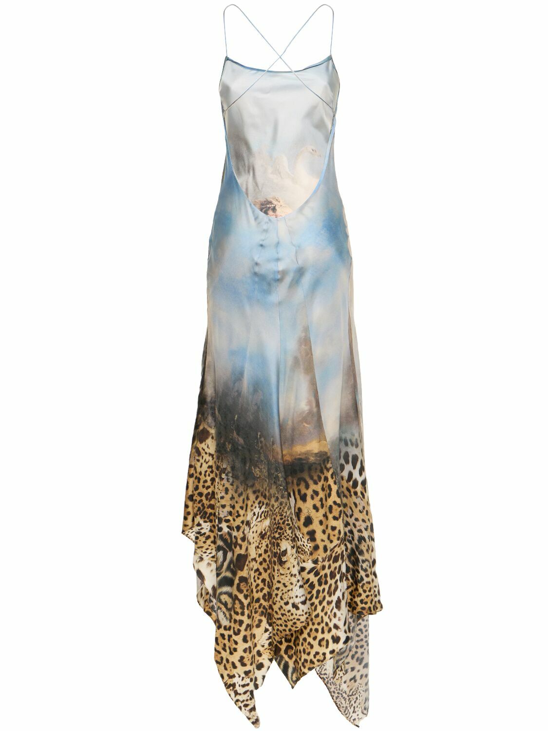 ROBERTO CAVALLI Printed Silk Long Dress Roberto Cavalli