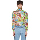 Prada Blue Paradise Print Turtleneck