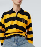 Miu Miu Striped cotton-blend polo sweater