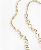 Brooks Brothers Women's Gold-Plated Link and Rope Chain Necklace