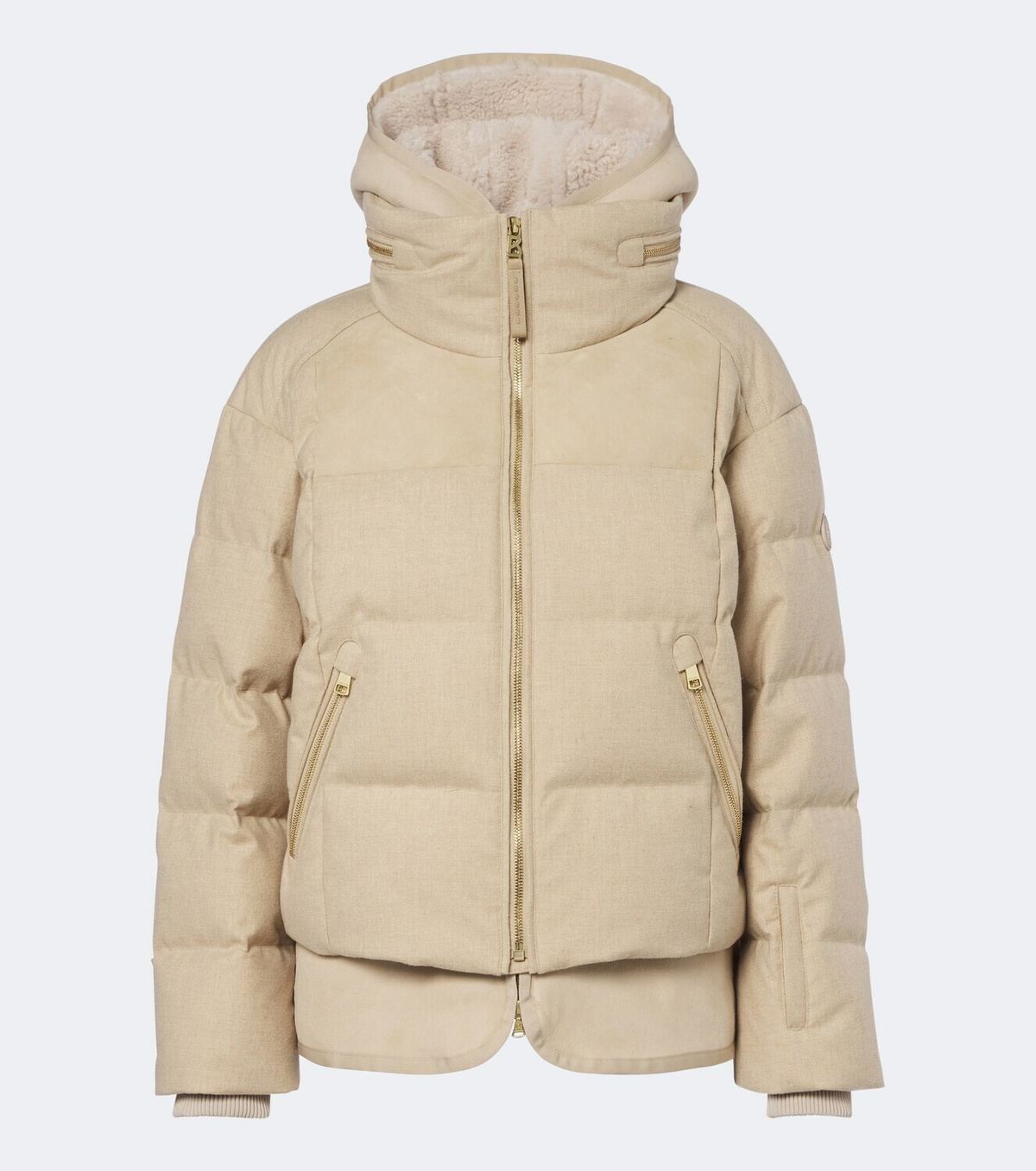 Bogner Mojald suede-trimmed down ski jacket