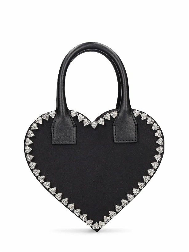 Photo: MACH & MACH - Small Audrey Heart Satin Top Handle Bag