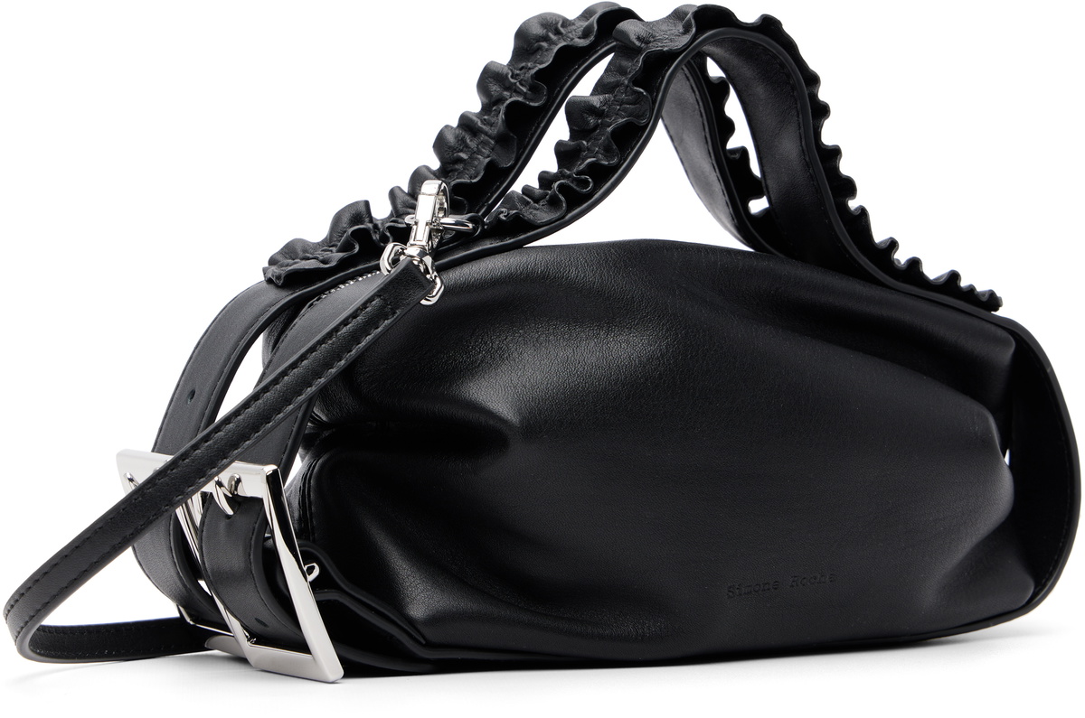 Simone Rocha Black Mini Biker Frill Belt Bag