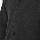 Margaret Howell Men's Shawl Collar Rib Cardigan in Charcoal