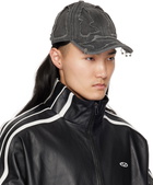 VETEMENTS Black Destroyed Logo Cap
