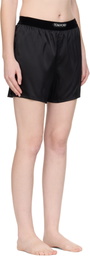 TOM FORD Black Stretch Silk Satin Boxer Shorts