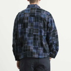 Universal Works Men's Madras Patchwork Duty Jacket in Navy