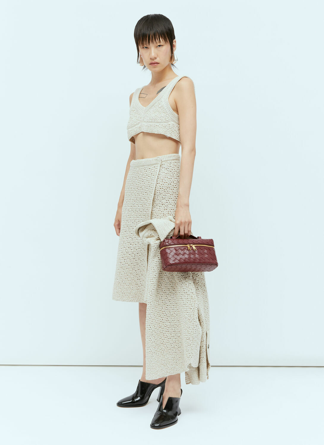 Bottega Veneta Textured Knit Crop Top