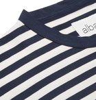 Albam - Striped Cotton-Jersey T-Shirt - Men - Navy