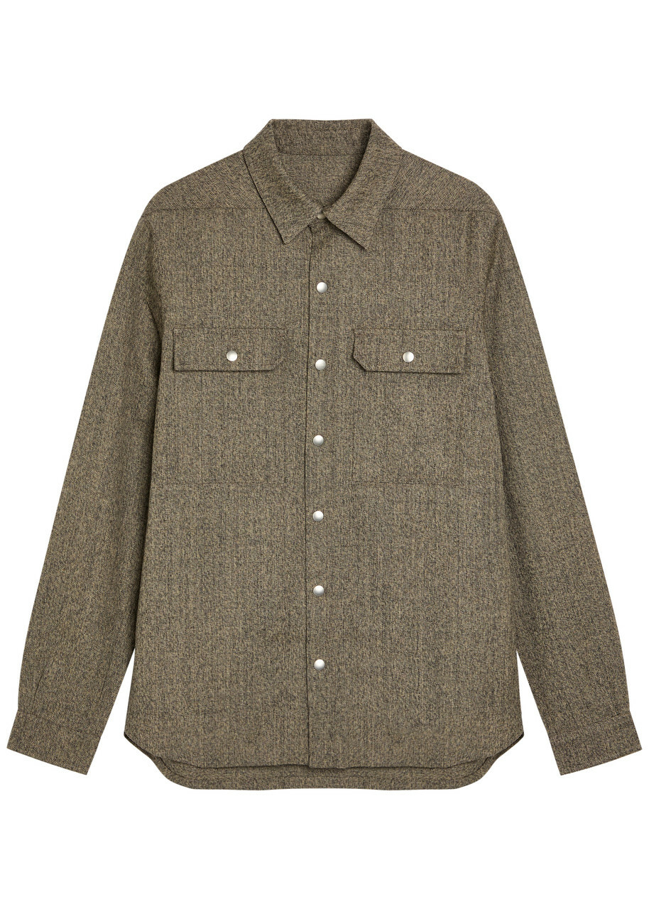 Rick Owens Wool Overshirt Black