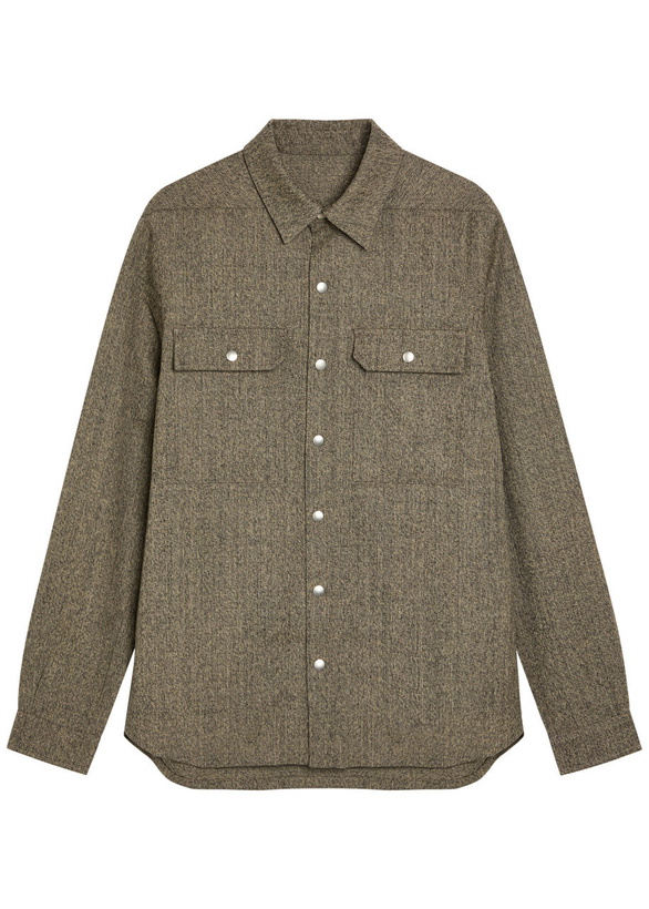 Photo: Rick Owens Wool Overshirt Black