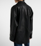 Frame Oversized leather jacket