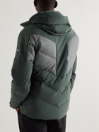 Kjus - Torrent Stretch Wool Twill-Panelled Hooded Down Ski Jacket - Green