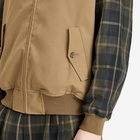 Comme des Garçons Homme Men's Weather Check Mix Harrington Jacket in Khaki/Beige