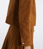 Tory Burch Cropped cotton corduroy jacket